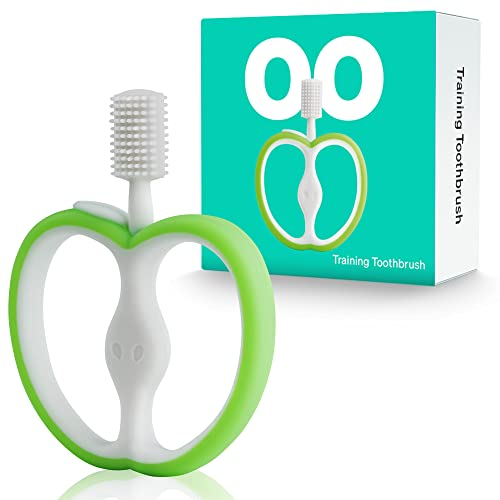 Beißring Baby von LoveNoobs™, BPA/BPS Frei Einfach zu Reinigen, Zahnungshilfe, Greifling, Silikon Zahnbürste, Beißspielzeug, Spielzeug, Unisex, Teether, Grün