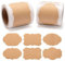 Kraftpapier Aufkleber, 600 Stück Aufkleber Weihnachten, Etiketten Selbstklebend, Runde Sticker Weihnachten, DIY Aufkleber, Etiketten zum Beschriften für Flasche Handwerk Geschenkverpackung