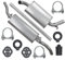Polmo Schalldämpferset Auspuffanlage Auspuff für VW Golf 2 II 1.0 1.3 1.6 Schrägheck