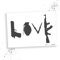 LaserCad Schablonen BANKSY Streetart (B063, LOVE Guns and Weapons, DIN A3) Stencil für Graffiti, Airbrush, Kunst, Deko, zum Malen