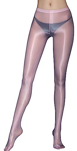 RUIBAVYA Collant Brillant Femme Pantyhose Ultra Shiny Nylon Collant Fin Avec Couture Collant Huile Bas