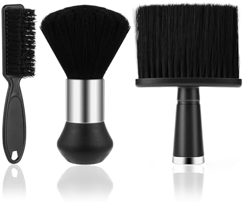 3 Pcs Barber, Clipper Cleaning Brush, Neck Duster Brush to Remove Loose Hair, Barbers Supplies, Suitable for Brushing off Hair Around Neckline and Ears After Haircut