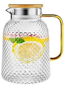 WAOCEO Jarra Jarra de Vidrio Juguete de Jarra de Agua Jarrafa con Tapa y Pico for Bebidas caseras Jarra de Agua (Size : 1500ML)