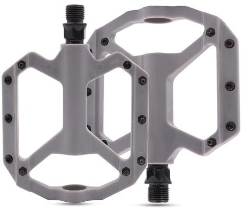 Bicycle Pedals,Nylon Composite Flat Mountain Bike Pedals,9/16 Pedals for MTB, E-Bike & Other Common Models (Grau)