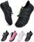 WateLves Unisex Barfußschuhe Damen Herren Wasserschuhe Badeschuhe Schnell Trocknend Weich Traillaufschuhe Fitnessschuhe mit rutschfest Sohle & Breiter Zehenbox(Schneeflocke schwarz 38)