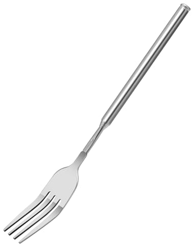 Giantree Fourchette Telescopique, Fourchette à Barbecue Longue en acier inoxydable fourchettes de table fourchette inox Long Poignée Table Ware (1)