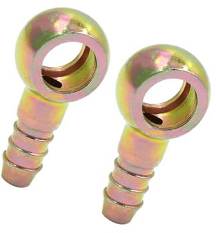 Motoforti 8mm ID Hose Barb 12mm Banjo Fitting for Motorbike Car Fuel Line 2pcs Long-lasting