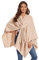 colornial Eleganter Damen-Schal-Cape mit Vorderseite Offener Weicher Poncho, Geeignet für Frühling, Herbst und Winter (Beige)