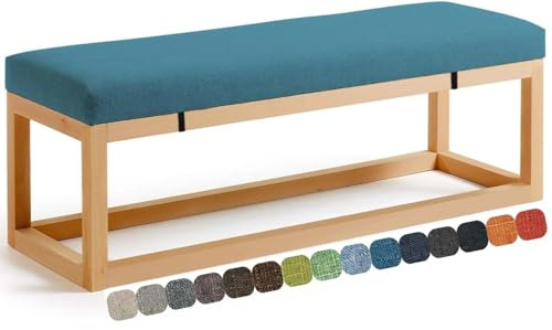 UWOBTN Bankauflage Outdoor, 100x50/120x40/150x50/120x50 Sitzkissen Bank Mit Abnehmbarem Bezug, Sitzpolster Waschbare, rutschfest Gartenbank Auflage, Sitzauflage Bank Esszimmer(O,160x40x3cm)