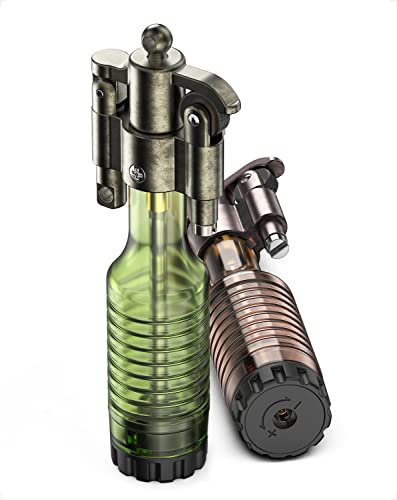 VVAY-Lighter Packung mit 2 coolen Mini Vintage Flint Pocket Feuerzeug Gas Butan nachfüllbar mit weicher Flamme. Ohne Gas verkauft