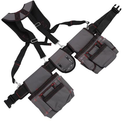 Men's Tool Belt, Craftsman Belt, Tool Belt Bag, with Adjustable Waist Strap, Adjustable Tool Bag for Carpenters, Gardeners, Frame Builders, Roofers, Craftsmen