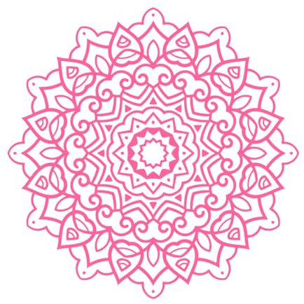 Mandala-Wandtattoo, Mandala-Wandsticker, rundes Ornament, Aufkleber, arabisches Dekor, Boho-Meditation, Yoga-Wandkunst, Meditationswandbild, groß – 57 x 57 cm
