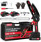 Ykall Mini Kettensäge 24V mit 8000mAh Akku, 6 Zoll Akku-Kettensäge mit 2 Leistungsstarken Akkus & 2 Ketten – Sicherheitssperre & Kraftvoller Motor für Effiziente Holzarbeiten, Baumschnitt