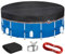 PATWING Wetterfeste Poolabdeckung Rund Ø 310 Für Ø260-305cm Pools, UV-resistente Poolplane für INTEX & BESTWAY Pools, Drahtseil und Spannschloss zur Sicherung (260*30cm (Mit Stahlseil & Seilspanner))
