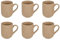 Paris Prix Secret de Gourmet - Lot de 6 Mugs en Céramique Lya 30cl Taupe