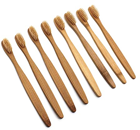 minkissy 8stücke Bambuszahnbürste Hart Borsten Umweltfreundliche Zahnbürste Aus Natürlichem Holz Holzzahnbürsten Mit Borsten Für Effektive Zahnreinigung