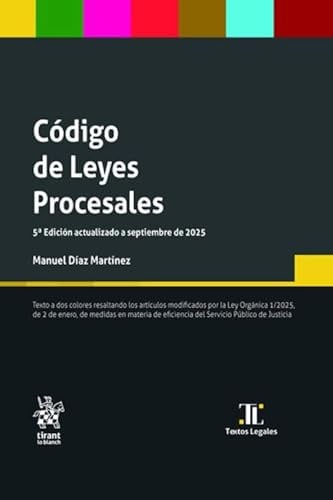 Código de Leyes Procesales 5ª Edición actualizada a septiembre de 2025 (Textos legales)