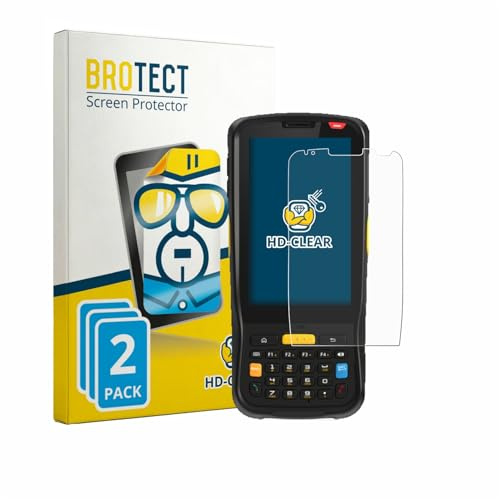 BROTECT 2 Stück Schutzfolie für Newland MT65 Beluga V Displayschutz Folie Made in Germany, Ultra-Klar