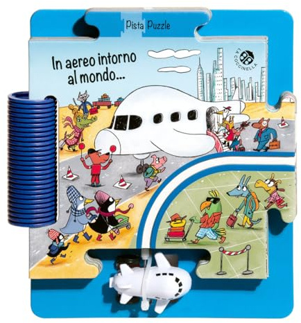 In aereo intorno al mondo. Ediz. a colori. Con pista e un aereo. Con puzzle gigante (Pista Puzzle)