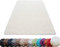 HomebyHome Teppich Rund Hochflor 120 cm Rund - Shaggy Runder Teppich Wohnzimmer Creme Extra Weich und Flauschig - Waschbarer Langflor Teppiche für Schlafzimmer, Küche, Flur - Carpet, Halı, Kilim