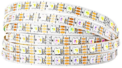 BTF-LIGHTING RGBW RGBWW Warmweiß SK6812 5m 60LEDs/Pixels/m 300LEDs Individuell adressierbar Flexibel RGB+Warm White 4 farbe in 1 LED Traumfarbe LED Streifen Nicht wasserdicht IP30 DC5V