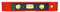 Wasserwaage Rot mit Magnet 23 cm lang