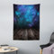 ABAKUHAUS Weltraum Wandteppich, Space von Home Ansicht aus Weiches Mikrofaser Stoff Waschbar ohne Verblassen Digitaldruck, 110 x 150 cm, Violett Blau Braun
