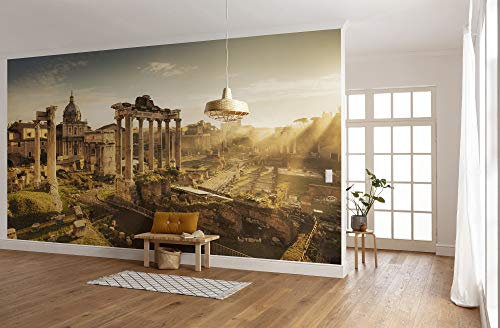 Komar Vlies Fototapete FORUM ROMANUM | Tapete, XXL, Dekoration, Natur, Landschaft, Schlafzimmer, Wohnzimmer, Büro, Flur | Größe 500 x 280 cm (Breite x Höhe) | SHX10-047