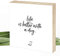 Wunderpixel® Holzbild Life is better with a dog - 15x15x2cm zum Hinstellen/Aufhängen, Spruch auf Holz - schwarz-weißes Wand-Bild Aufsteller Dekoration/Geschenk-Idee Hund