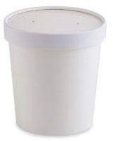 Eco Friendly Recyclable Kraft Soup Bowls | White Disposable Food Cups with Lids | Container - Soup Cups Great for Restaurants, Take-Outs, Or Disposable Soup Bowls To Go Lunch (25/Pack) (White, 16 oz)