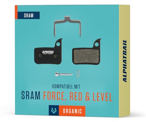 Rennrad Bremsbeläge für SRAM Red Apex Rival Force Rival Level Ultimate TLM Bremsen I Hochleistungs-Resin I Langlebig & passgenau für Rennräder I 1 Paar organische Scheibenbremsbeläge