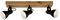 BRILONER - Deckenlampe Vintage schwenkbar, Holzbasis, GU10 Fassung, max. 35 Watt, Deckenleuchte, Lampe, Wohnzimmerlampe, Schlafzimmerlampe, Küchenlampe, Deckenstrahler, 48x10x13,5 cm, Schwarz-Weiß