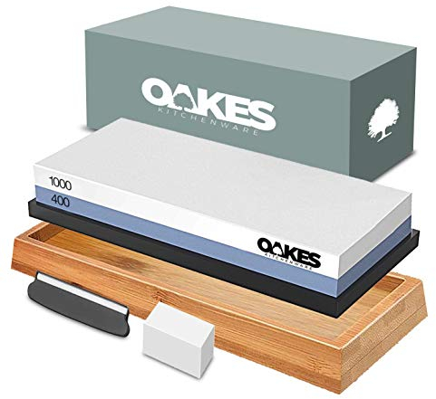 Whetstone 400/1000 grit – Course/ Med – OAKES Sharpening Stone Gift Pack