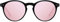 H HELMUT JUST Occhiali da Sole da Donna Uomo Lenti Rosa a Specchio Rotondi Polarizzati Vintage Montatura Leggera in TR90 e Braccio in Acetato