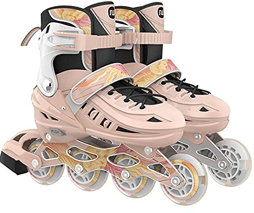 Inline Fitness Skates High Elastic P U Glow4 Wheels Adjustable Sizes Professional Fitness Inline Skates Adult Roller Skating