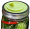 7pack Maintenance free airlock waterless fermentation lids for wide mouth mason jars. Make Sauerkraut, Kimchi, Pickles, any fermented vegetable probiotic foods. BPA free, mold free, dishwasher safe.