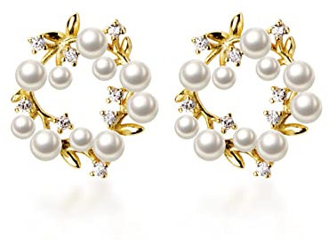 WLLDDDIU Ohrhänger Silber 925,Ohrstecker Silber 925 Kranz Ohrstecker Ohrringe Feiner Knorpel Ohrstecker Damen Weihnachten Damen Mädchen Paare