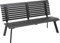 Dehner Gartenbank London, 2-Sitzer, ca. 150 x 88 x 64 cm, Aluminium, grau