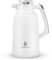 IDEUS Vacuum Insulated Coffee Carafe, 68 oz (2 Liters) Stainless Steel Milk Jug Thermal Tea Pot Hot & Cold Water Beverage Dispenser (White Silver)