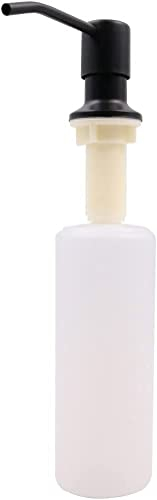 WANGCL Dispensador de jabón para Fregadero de Cocina, 300 ml, de Acero Inoxidable Recargable, para Ducha, Cocina, dispensador de dispensador Herramientas para el hogar, Cocina, Fregadero, Color Negro