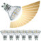 EACLL GU10 LED Warmweiss 4.8W Stufenlos Dimmbar Leuchtmittel, 6er-Pack, 425 Lumen 3000K Birnen, AC 230V Flimmerfrei Strahler, Abstrahlwinkel 120° Spot, Kontinuierlich Dimmen über Dimmer