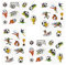 Oblique Unique® Fussball Sticker Set 42 Stück farbenfrohe Aufkleber zum Spielen Spielspass für Kinder Jungs zum Kindergeburtstag Mitgebsel