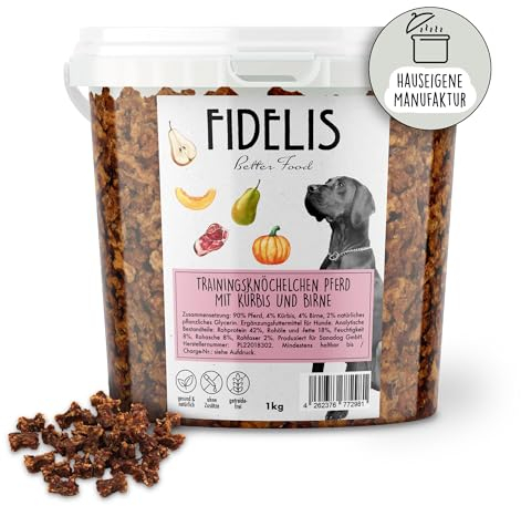 Trainingsknöchelchen Pferd mit Kürbis und Birne (1kg-Eimer)