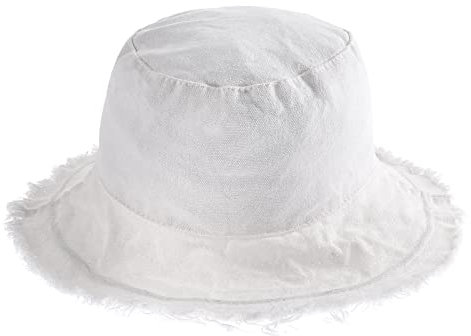 WLLHYF Fischerhüte, breite Krempe, Baumwoll-Sonnenhüte für Frauen, Sommer, Outdoor, Reisen, Strand, Sonnenhut, UPF 50+, leicht verstaubar, Einheitsgröße(Harte Seitenstütze klappbar, Cremeweiß)