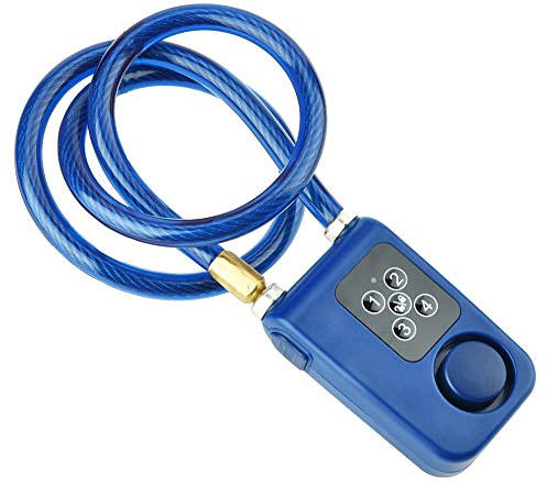 Candado para bicicleta con alarma sin llave Y787 Smart Alarm Lock antirrobo para puerta de bicicleta, color azul