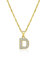 Zelaro Halskette Damen mit Buchstaben | Kette Gold & Kette Silber mit Zirkonia Buchstaben Anhänger Kette mit Buchstaben Geschenk für Frauen Geburtstag | Verstellbare Halskette in Gold (Gold D)
