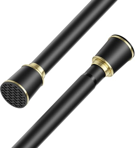 GOLDION Einziehbare Duschvorhangstange ohne Bohren 110-350cm,Ø32mm Teleskopstange Gardinenstange zum Klemmen - Garderobenstange Duschstange & Kleiderstange &Gardinenstange
