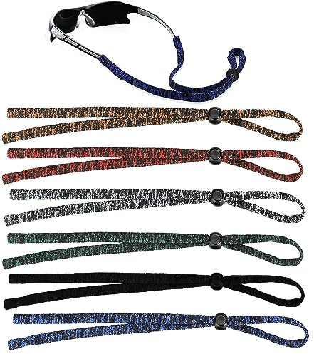 ZEACCT 6 Stück Verstellbare Sport-Sonnenbrillenkette, Anti-Rutsch-Brillenband, Sonnenbrillenbänder, Brillenband für Sonnenbrillen, Sportbrillenband für Sport und Outdoor-Aktivitäten