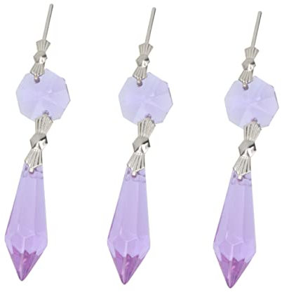 GANAZONO 1 Kristallleuchter Perlen Kronleuchter Kugel Prisma Kristall hängendes Prisma Amethyst anhänger Deckenleuchte Kristallanhänger Fenster Beleuchtung Vorhang