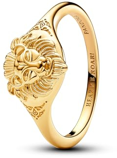 PANDORA Game of Thrones Lannister Löwe Ring aus Sterling Silber mit vergoldeter Metalllegierung, Größe: 54, 163139C00-54